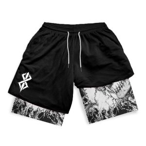 Berserk Print 2 in 1 Running Shorts for Men Gym Workout Fitness Athletic Shorts with Pockets Summer Activewear Quick Dry Stretch2026