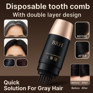 Long-Lasting Hair Dye Comb Covers Gray Hair Temporary Hair Dye Brush Hairdressing Stick Hair Coloring Pen 遮盖白发神器
