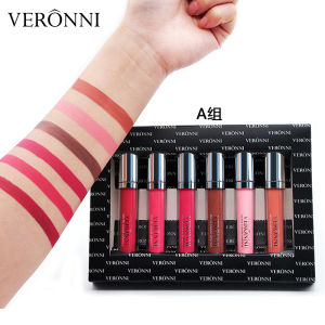 VERONNI 6-Color Matte Liquid Lipstick Set - Velvety Smooth Kiss-Proof Long-Lasting Wear (Set A )