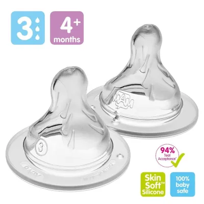 Mam Nipples Silk Teats Newborn Extra Slow 0m / Slow / Medium / Fast / Fast Spill-Free / X-cut Flow 2 pcs