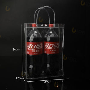 PVC Transparent Handbag Gift Plastic Bag Gift Packaging Bag Shopping Bag Shoulder Handbag Cosmetic Travel Storage Bags