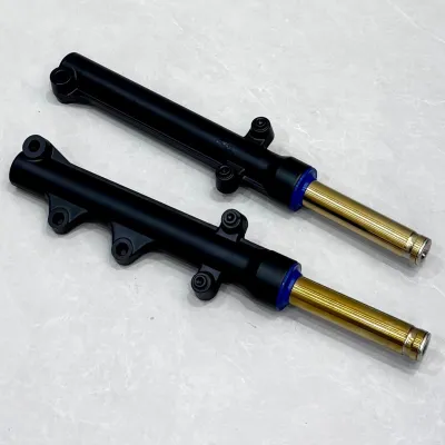 Lowered 1.5 Inch Fork Set Assy Gold Emas Lower Absorber Absober Damper Fok Depan Pendek STD Standard Cut Cutting 1.5 Inci Ysuku Y15 ZR Y15ZR V1 V2 Y16 ZR Y16ZR No Non ABS LC135 4S 135LC 4 Speed LC 135 V1 V2 V3 V4 V5 V6 V7 V8 Fi Aerox NVX 155 NVX155 V1 V2