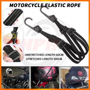 E&M Motorcycle Helmet luggage Rope Net Protective Gears Elastic Rope Tension Strap 60cm 2 Hooks