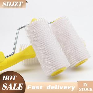 SDJZT 1PC 15 22CM Defoaming Drum Brush Spike Roller Latex Floor Self Compound Roller Leveling Screed Spiked Roller Paint Brush Roller