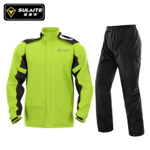 🇸🇬 [In Stock] SULAITE NEW Grey Motorcycle Raincoat Moto Racing Riding Scooter breathable Jackets and pants