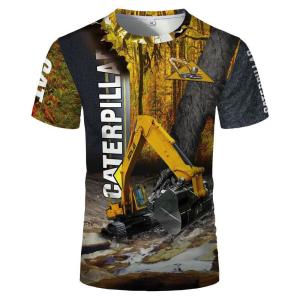 3D Digitally printed short-sleeve shirt with car letter pattern T Summer mens round-neck breathable anti-sweat shirt