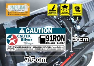 Fuel Tank Sticker for Motorcycle 7.5cm x 3 cm Gasoline Diesel RON95 Petron Unleaded Car Shell Decal Sticker