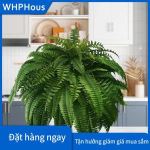 WHPHous Sống động như thật nhân tạo Boston Dương Xỉ giả nhựa cây trang trí UV kháng cho ngoài trời nhà bếp trang trí nội thất trang trí sân vườn cây nhân tạo