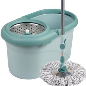 Xô lau nhà 360* lồng inox tặng kèm 1 bông lau cao cấp