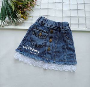 Rok Jeans Anak Perempuan Umur 2 sd 6 thn Rok Renda Denim Bio Sandwash