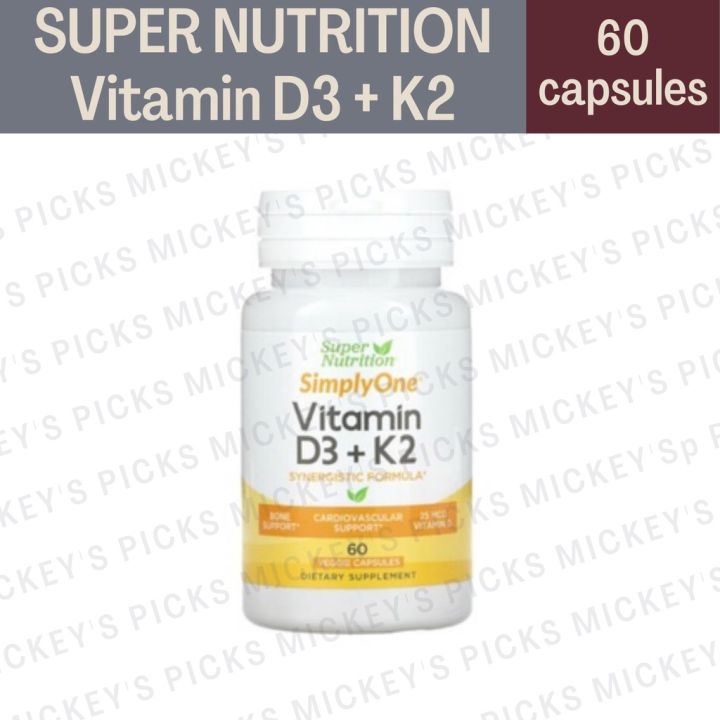 Super Nutrition Vitamin D3 K2 60 Or 240 Veggie Capsules Lazada Ph