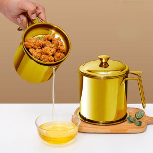 NexXIO Oil Pot Penyaring Minyak Gold Stainless Steel