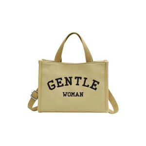 COLOO Contrasting Colors Gentlewoman Canvas Bag Thai Handbag Letter Tote Bag Casual Crossbody Bag Print Messenger Bag Women