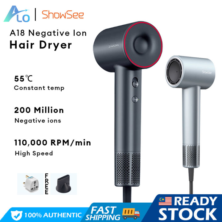 Xiaomi ShowSee A18 Hair Dryer 1600W Negative Ion Hair Dryer Ultra-Fast ...