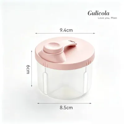 Gulicola Milk Powder Box Baby Portable Food Storage Box Moisture-proof Sealed Rotating Four-compartment Box