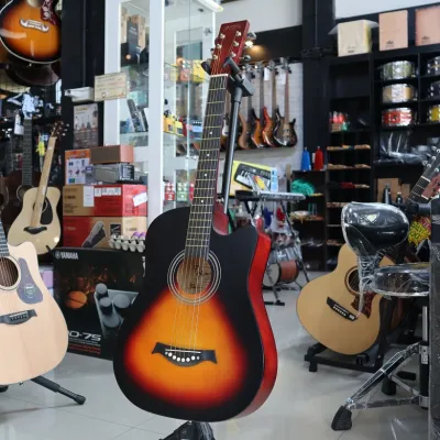 Martin lee รุ่น ML-38C กีต้าร์โปร่ง ขนาด 38 นิ้ว สีน้ำตาล ฟรี ปิ๊ก 4 อัน / ใบคอร์ด / ประแจ ส่งด่วน มีเก็บปลายทาง
