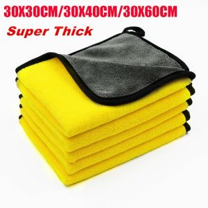 【Desertoasis】Microfiber Cleaning Towel Thicken Soft Drying Cloth Car Body Washing Towels Double Layer Clean Rags 30/40/60cm