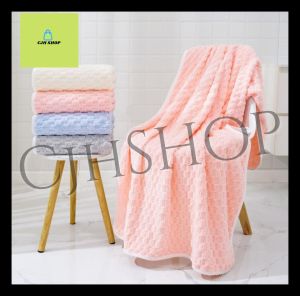 CJHSHOP DDD Cloud Grid Coral Fleece Towel Bath Towel ,Thick Absorbent Bath Towel