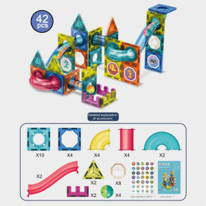 [LOWEST PRICE] Magnetic Tiles Building Blocks Set Children 3D Magnetic Building Bricks Constructor Marble Run Track Assembly Toys Puzzle DIY Early Learning Educational STEM Toy Gift