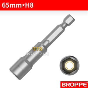 Đầu chụp 8mm - Đầu bắn tôn nam châm dài 65mm 100mm BROPPE | Đầu ốp nam từ tính bắt bulong thép CR-V siêu cứng siêu bền | Đầu chụp bắn tôn đầu bắt vít tôn
