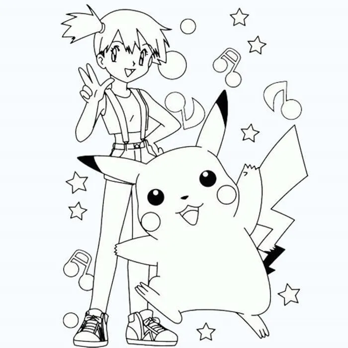 Link download 55+ tranh tô màu Pikachu siêu dễ thương cho bé