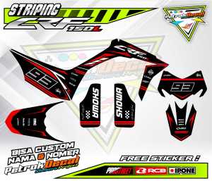 STRIPING VARIASI HONDA CRF 150 L / STICKER LIST VARIASI MOTOR HONDA CRF 150 L
