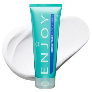 Enjoy Straightener Smoothing and Frizz Control Cream for Coarse or Curly Hair Non-Chemical Hair Straightening Balm for Sleek and Soft Styles 8 Oz