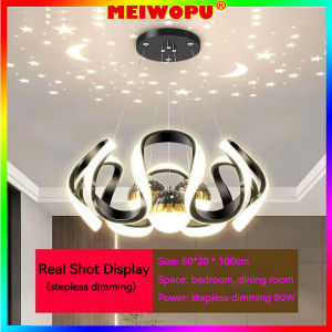 Retail And Whloesale Remote Control Droplight Nordic Luxury Starry Sky Living Dining Home Bedroom Chandelier Hanging Lamp