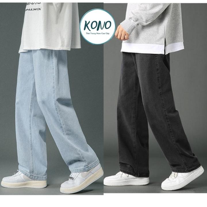 Quần jean nam dáng form suông rộng KONO quần jeans bò baggy