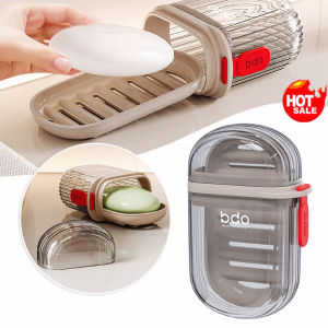 Travel Soap Box with Lid Sealed for Draining Portable Soap Box for Business Trips Travel Soap Box