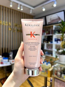 [KERASTASEDầu Xả Cho Tóc Yếu Và Dễ Gãy Rụng Khô Và Da Đầu Yếu Giúp Tóc Chắc Khỏe Và Dày Hơn Kérastase Genesis Fondant Renforcateur Fortifying Conditioner Hồng 200ml