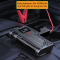 Bộ Kích Bình Bơm Lốp Ô Tô 12.000mAh T700 Pro, Bơm Lốp Siêu Tốc, Kẹp Bình Chống Ngược Cực. 