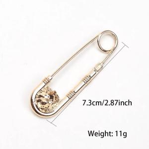 Hợp kim mới Sư tử Trâm cài áo Ghim thời trang Tự làm Ghim an toàn Phụ nữ Đóng eo Tạo tác Đàn ông Phù hợp với Áo khoác Trang trí Phụ kiện Trang sức