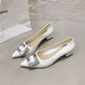 [Free Shipping] New WomenS Versatile Pointed-Toe Shoes Summer Shoes WomenS Chunky-Heeled Sandals Elegant Low-Heeled Rain Boots For Women