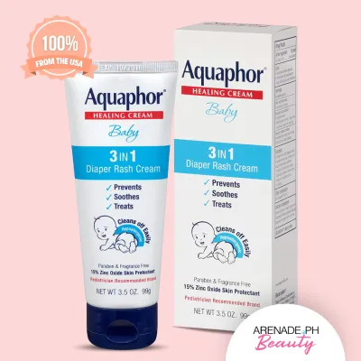 Aquaphor Baby 3 in 1 Diaper Rash Cream Prevents Soothes and Treats Diaper Rash (3.5 oz 99 g)