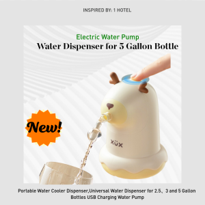 Automatic Electric Water Dispenser Pump | USB Rechargeable 5-Gallon Bottle Pump Portable Fast Flow Silent Motor Design