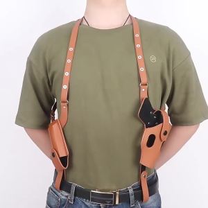 กระเป๋าใส่ปืนใต้วงแขนหนังแบบพกพากระเป๋าใส่กระสุน 1911 ซองใส่ปืนที่มองไม่เห็นของตัวแทน