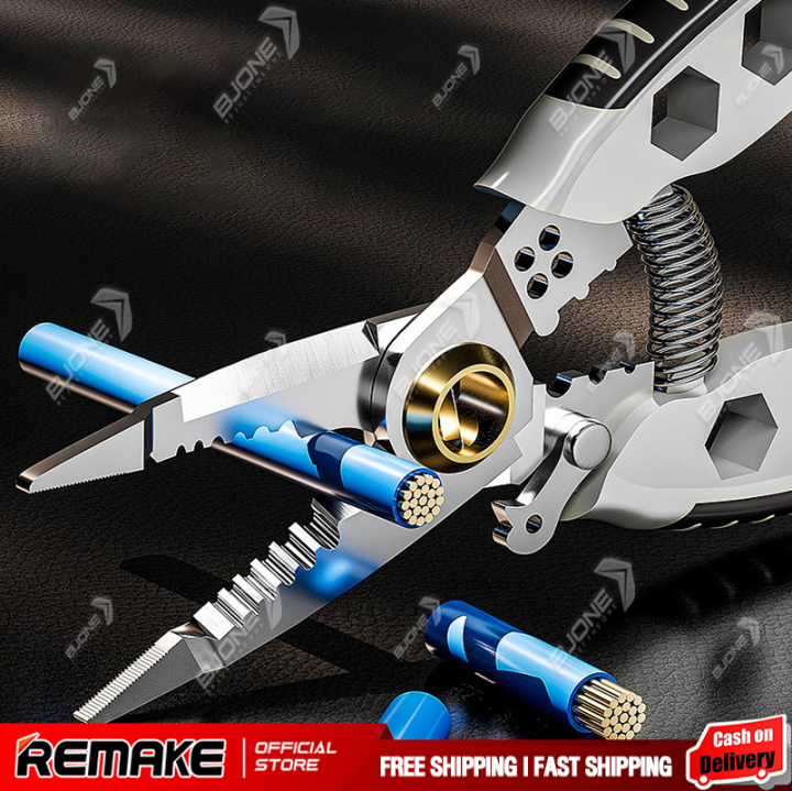 ABN 7-Inch Multipurpose Wire Crimping Tool - Cutter, Stripper & Crimper For 10-18 AWG Wires