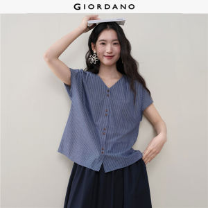 Giordano Women Women V Neck Shirt Free Shipping 18346311