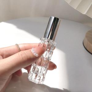 4 Colors Diamond Facet Mini Perfume Refillable Glass Bottle Travel Atomizer 10ml Alcohol Perfumes tin container 6 in 1