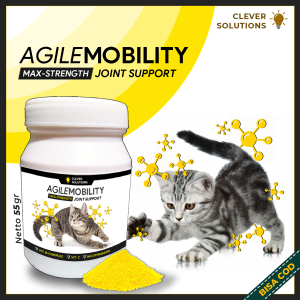 Clever Solutions - AGILE MOBILITY (Vitamin Peningkat Imun Kucing Pelebat Bulu Kucing B Complex Plus Vitamin C)