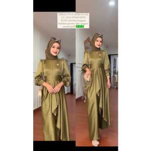 YEZZI DRESS - SATIN ROBERTO CAVALLY - GAMIS KONDANGAN - DRESS SERUT - GAUN BRIDESMAID - UKURAN M L XL XXL