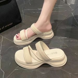 [Free Shipping] Summer New Style Thick-Soled Sandals For Women Non-Slip Casual Versatile Platform High-Heeled Height-Increasing Sandals For Women