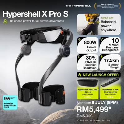 [NEW] Hypershell X Pro S | AI Outdoor Exoskeleton | Reduce Physical Exertion Up to 30%