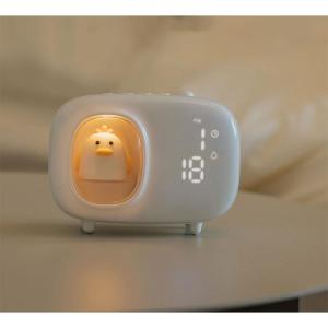 Jam Alarm Bebek Multifunctional Digital Smart Alarm Cute Clock Led Night Light portable children Bell Mini Desktop Alarm Clock Usb for Home Decor and Kids Gifts Charger