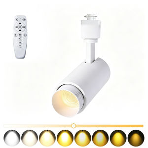 12W Smart LED Track Lighting Head H Type Aluminum Ceiling Spotlight Stepless Dimmable Adjustable Beam Angle 15 To 60 Degree With Remote Control For Store Window