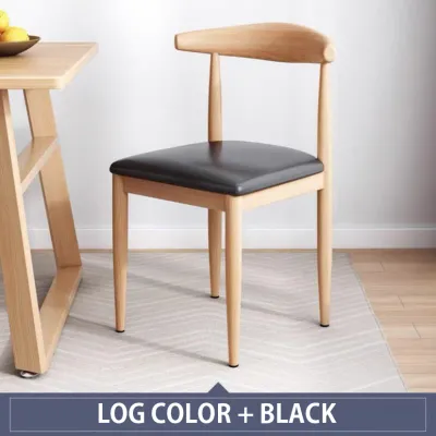 Dining Chair With Soft Cushion Seat Study Chair Nordic Horn Chair Cafe Chair Leisure Back Chair