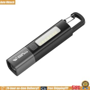 [Auto Vktech] Camping Powerful Flashlight USB Charging Ultra Bright LED Torch 3 Gears Zoomable Emergency Lantern 1200mAh for Outdoor Hiking Fishing