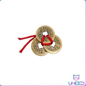 UNeed Traditional Chinese Style Metal Coin Hanging Ornament for Home Car Shop Decor