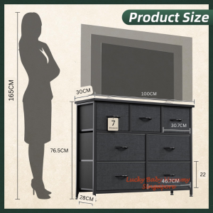7-Drawer Fabric Storage Cabinet | Large Capacity Fabric Chest for Bedroom & Kids Room【Lucky Home】